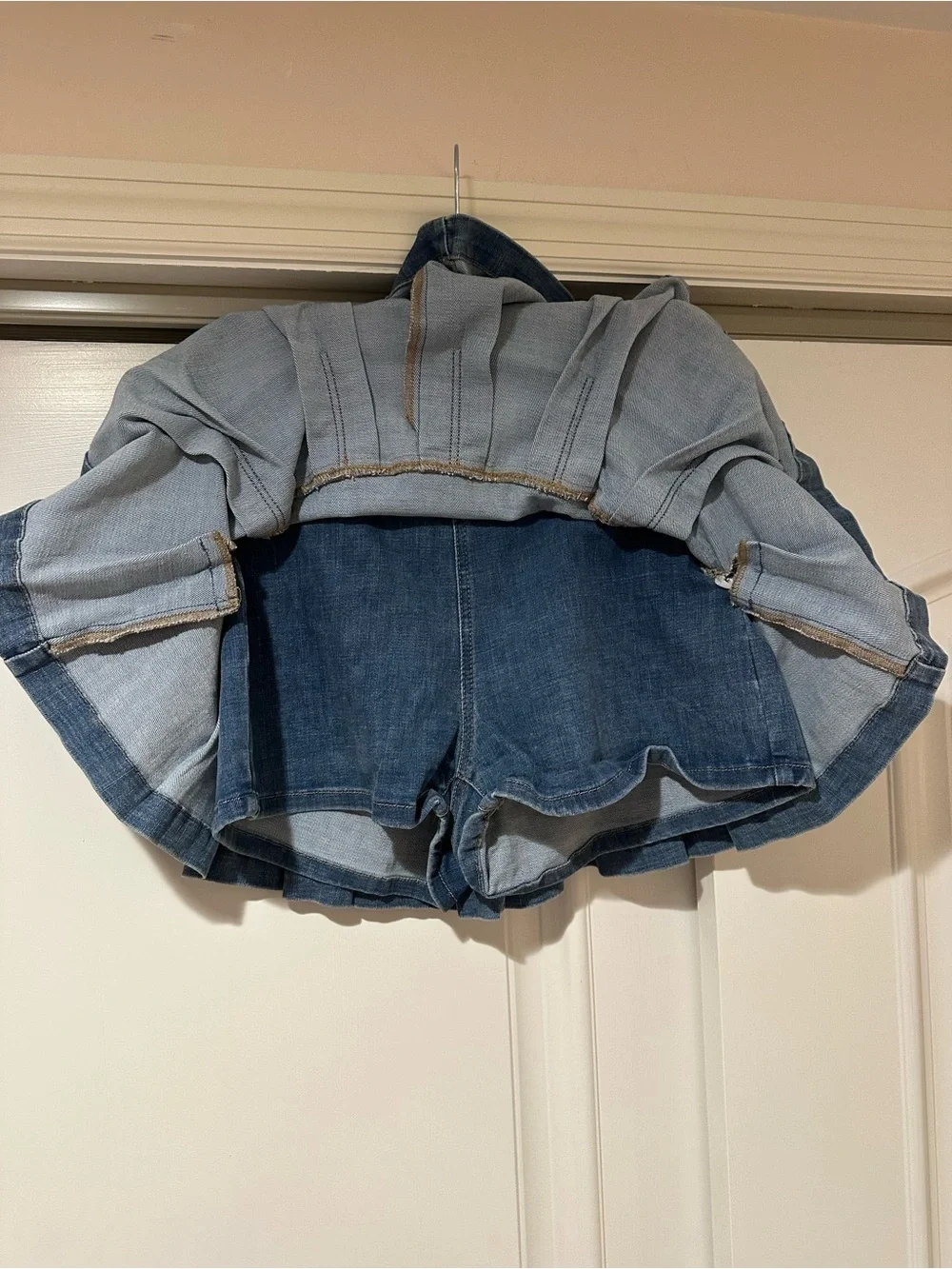 wild fable Denim Pleated Mini Skirt in Blue - Picture 2 of 2